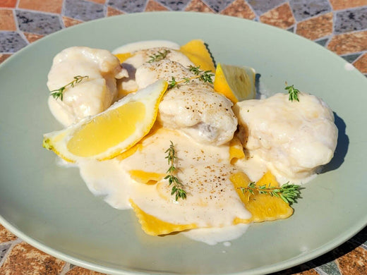 Rezept Seeteufel mit gefüllten Quadri Zitrone