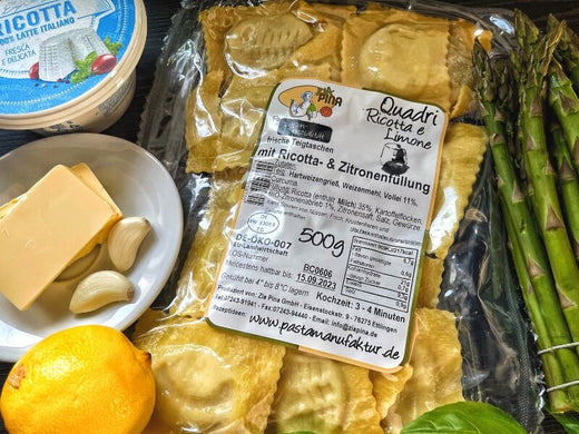 Pasta fresca alla ricotta e limone