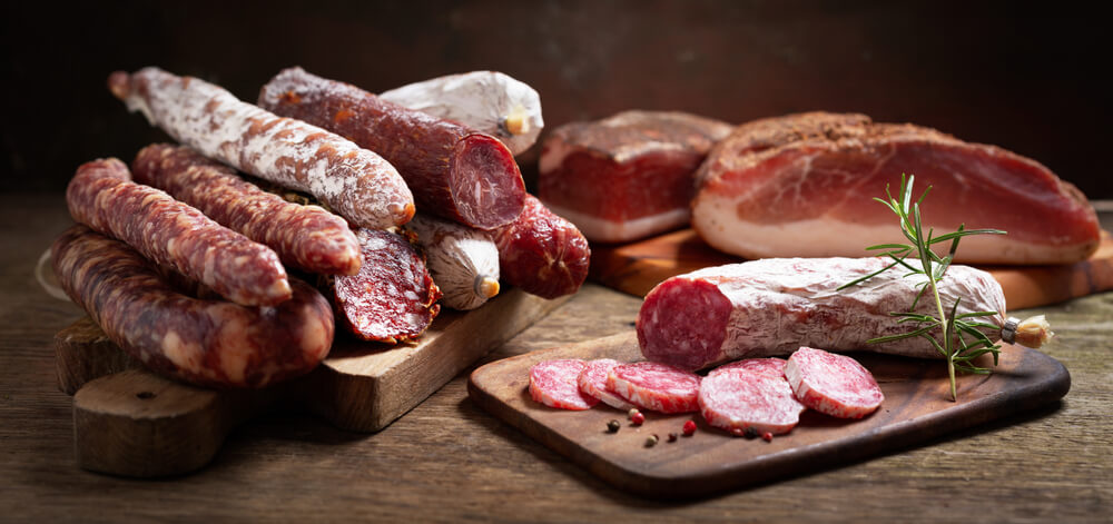 Salami und Salsiccia Wurst-Spezialitäten aus Italien