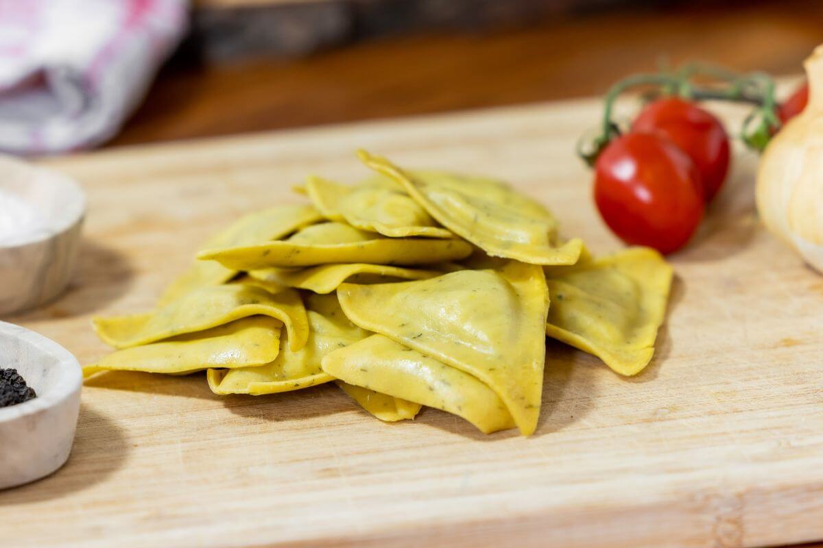 Frische Pasta gefüllte Nudeln aus der Pastamanufaktur