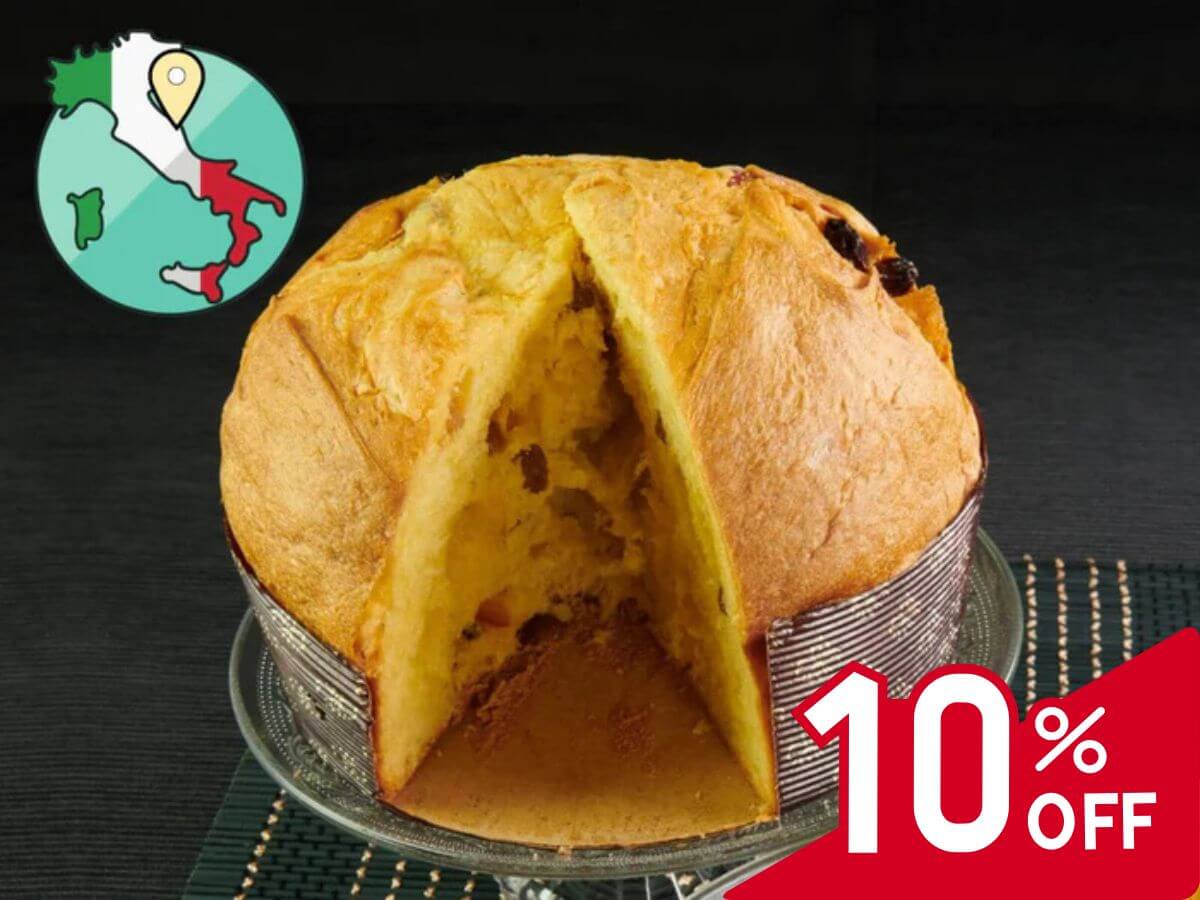 Panettone "Classico", handgemacht, mit kandierten Orangen & Sultaninen, 500g