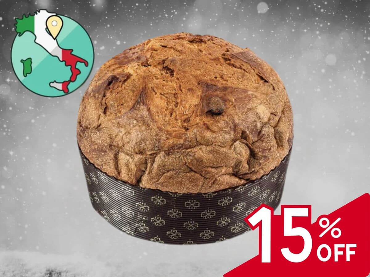 Handgemachter Panettone mit Karamellstückchen & fluffigem Hefeteig, 750g