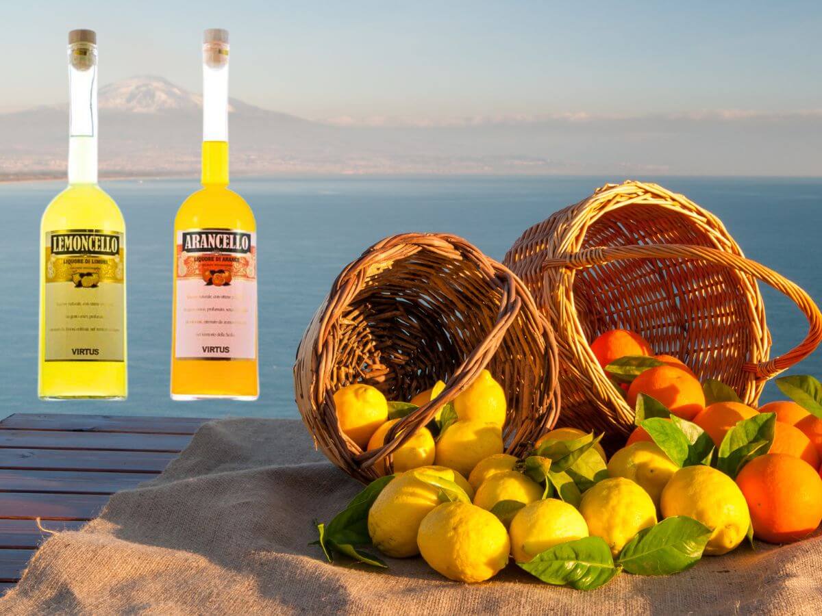 Likör-Sparset "Virtus" - Limoncello & Arancello aus Sizilien, 2x 0,7 l