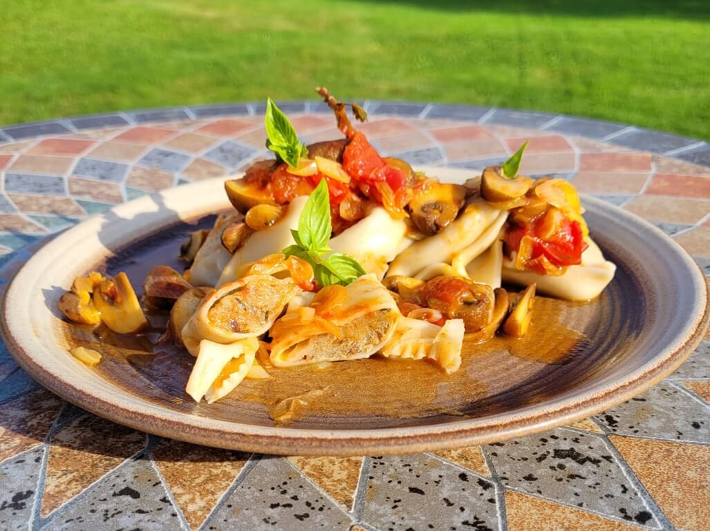 Rezept für Tortellacci vegan mit Steinpilz