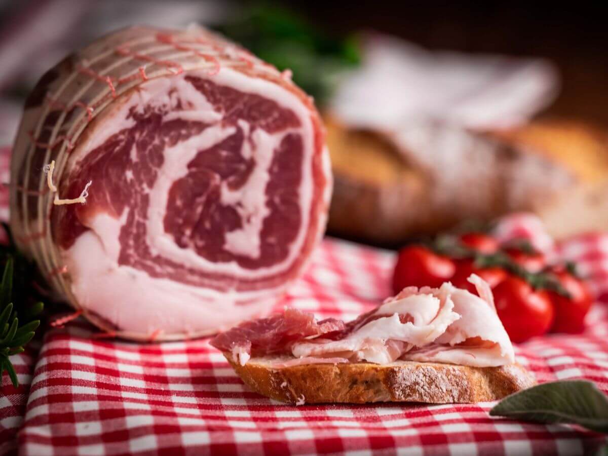 Pancetta Magretta, ideal für Carbonara-Sauce, mind. 350g