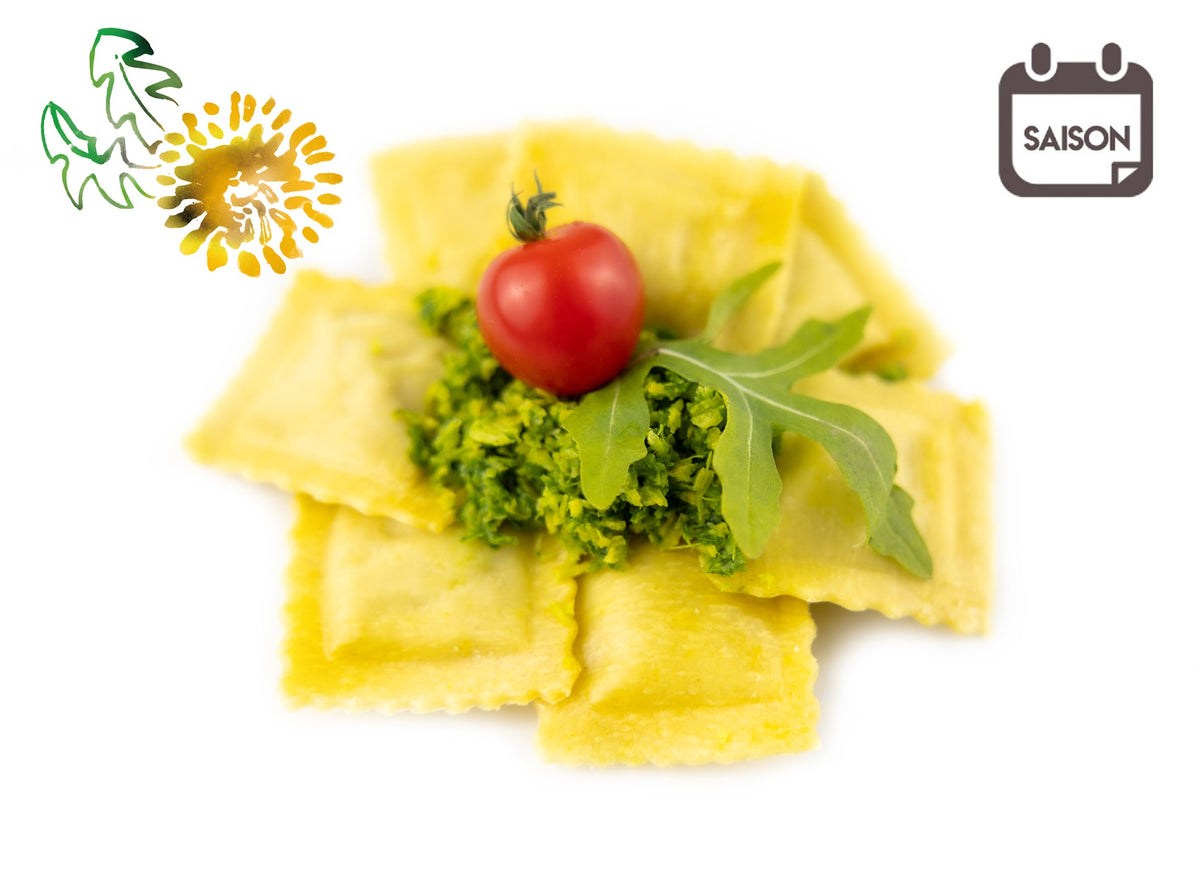 Agnolotti mit Löwenzahn-Füllung