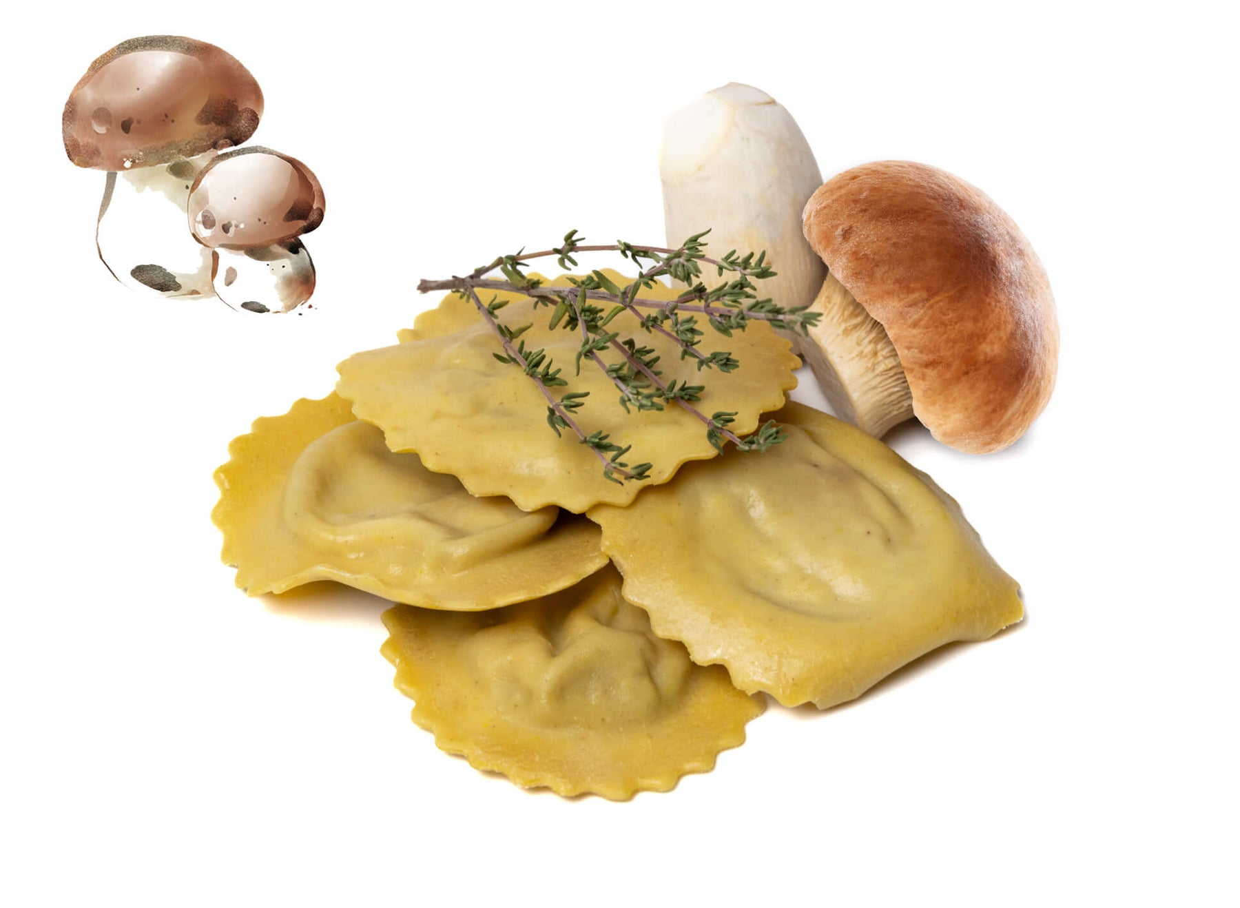 Medaglioni mit Steinpilz-Füllung