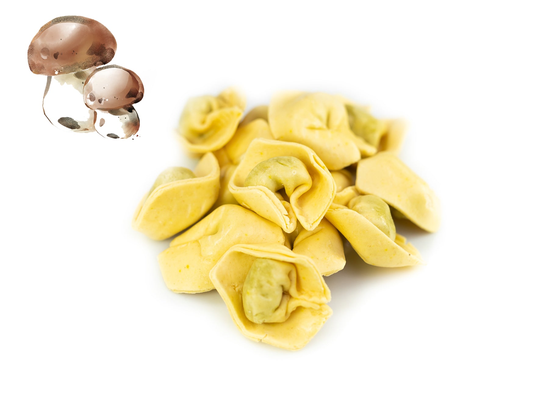 Tortelloni mit Steinpilz-Füllung angerichtet auf Teller