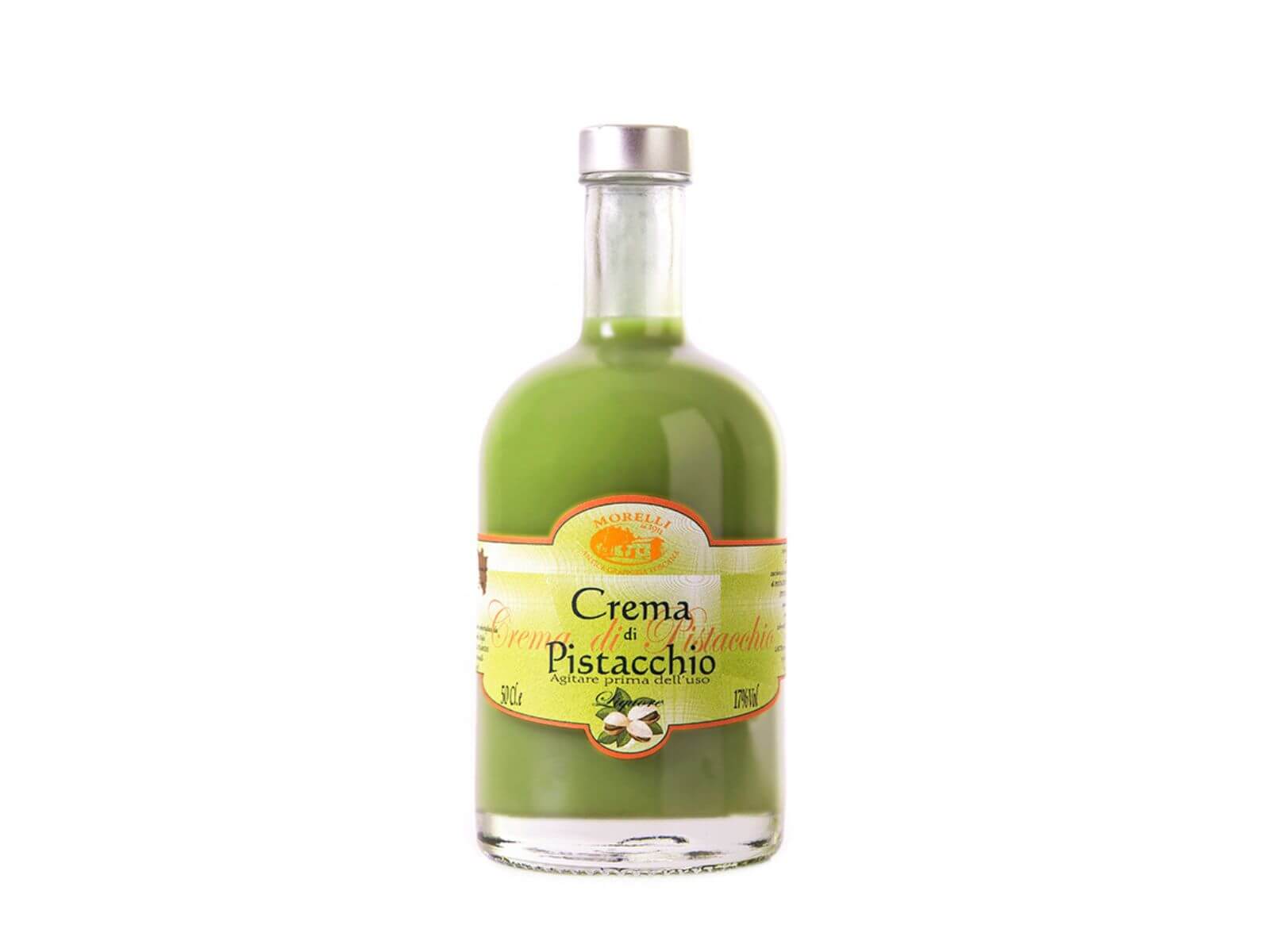 Pistazien-Sahnelikör "Crema di Pistacchio" aus der Toskana (Morelli)