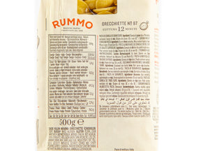 Rummo Orecchiette N°87, Nudeln aus Hartweizengrieß ohne Ei (vegane Pasta)