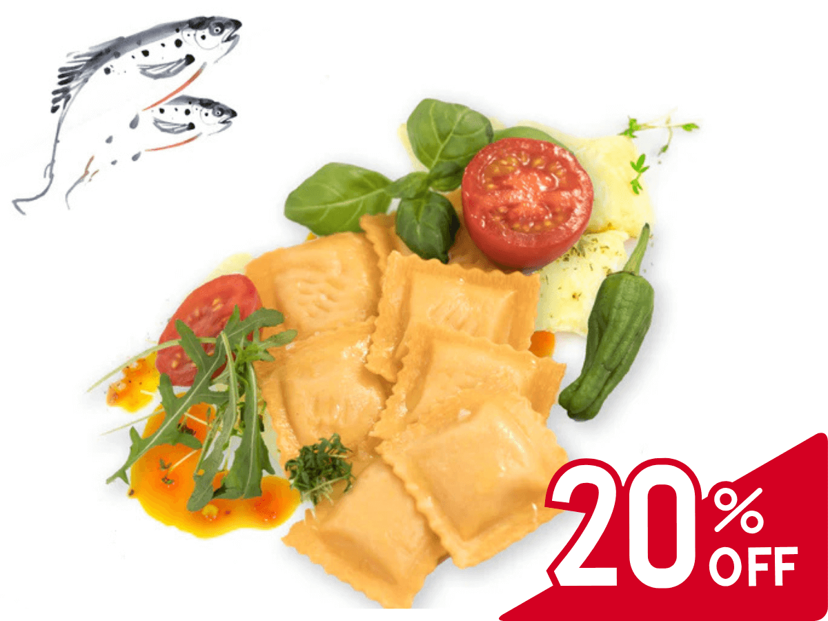 Agnolotti mit Räucherlachs-Füllung, 500g