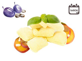 Frische Gnocchi mit einer Füllung aus Pflaumen und Mandeln, hergestellt von der Pastamanufaktur Zia Pina