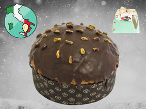 Panettone mit zarter Erdbeere, Pistazien & dunkler Schokolade, 750g