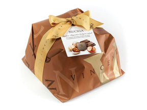 Verpackung Panettone Nucilla mit Haselnuss und Schokolade