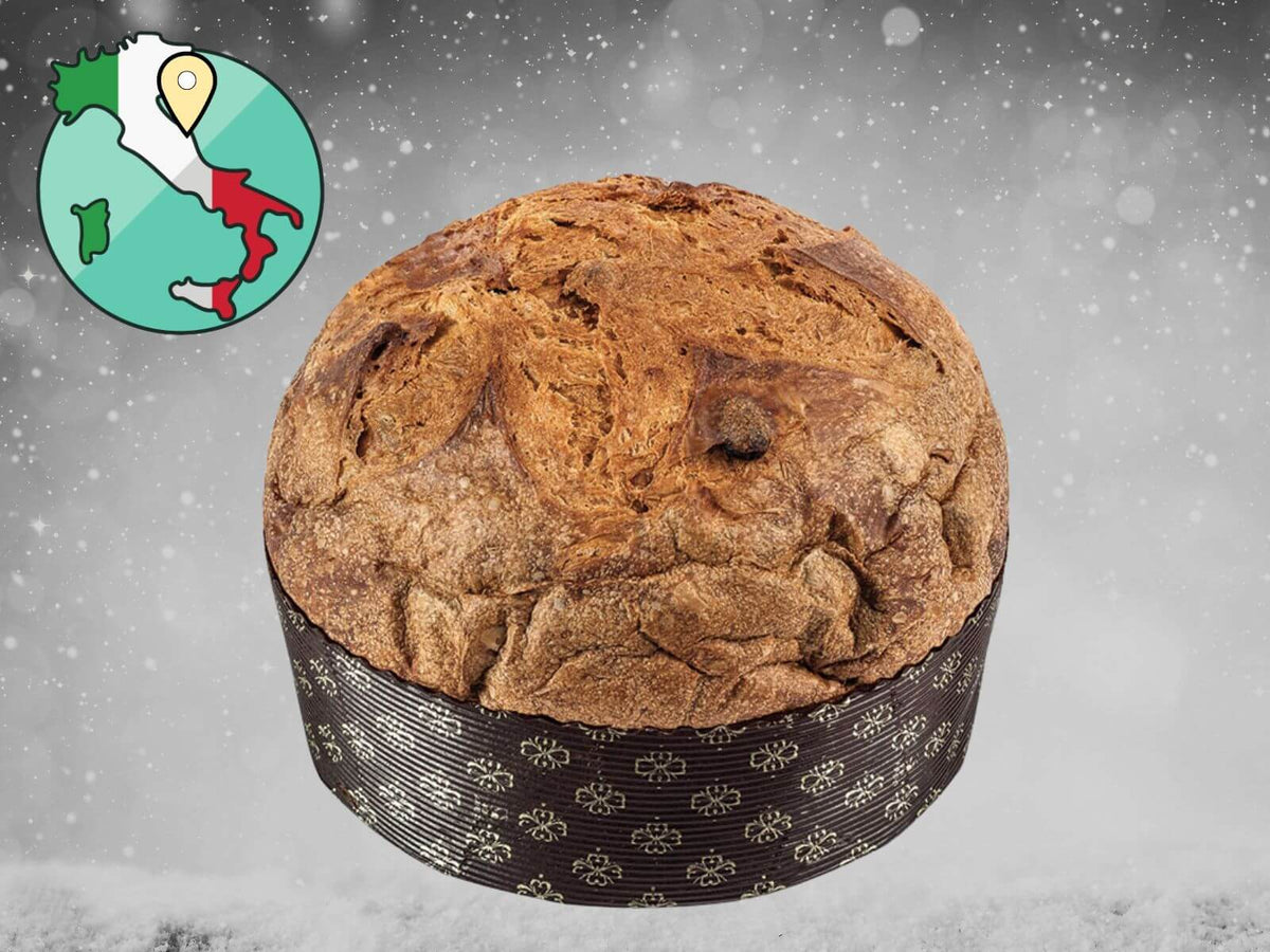 Handgemachter Panettone mit Karamellstückchen