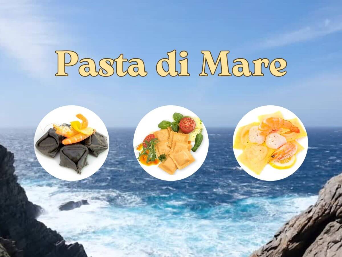 Frische Pasta Probierbox mit Meeresfrüchten, 3 Sorten