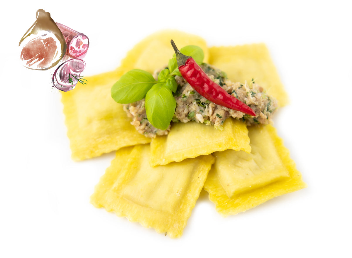 Agnolotti mit Fleisch Füllung