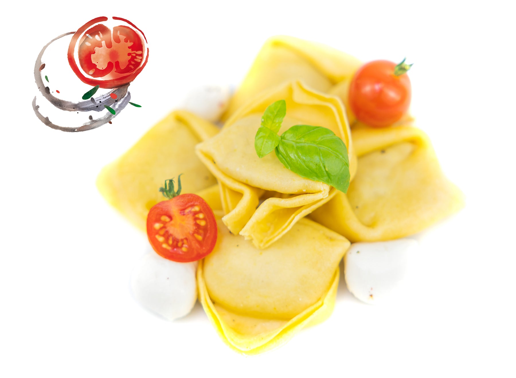 Tortellacci mit Tomaten & Mozzarella-Füllung
