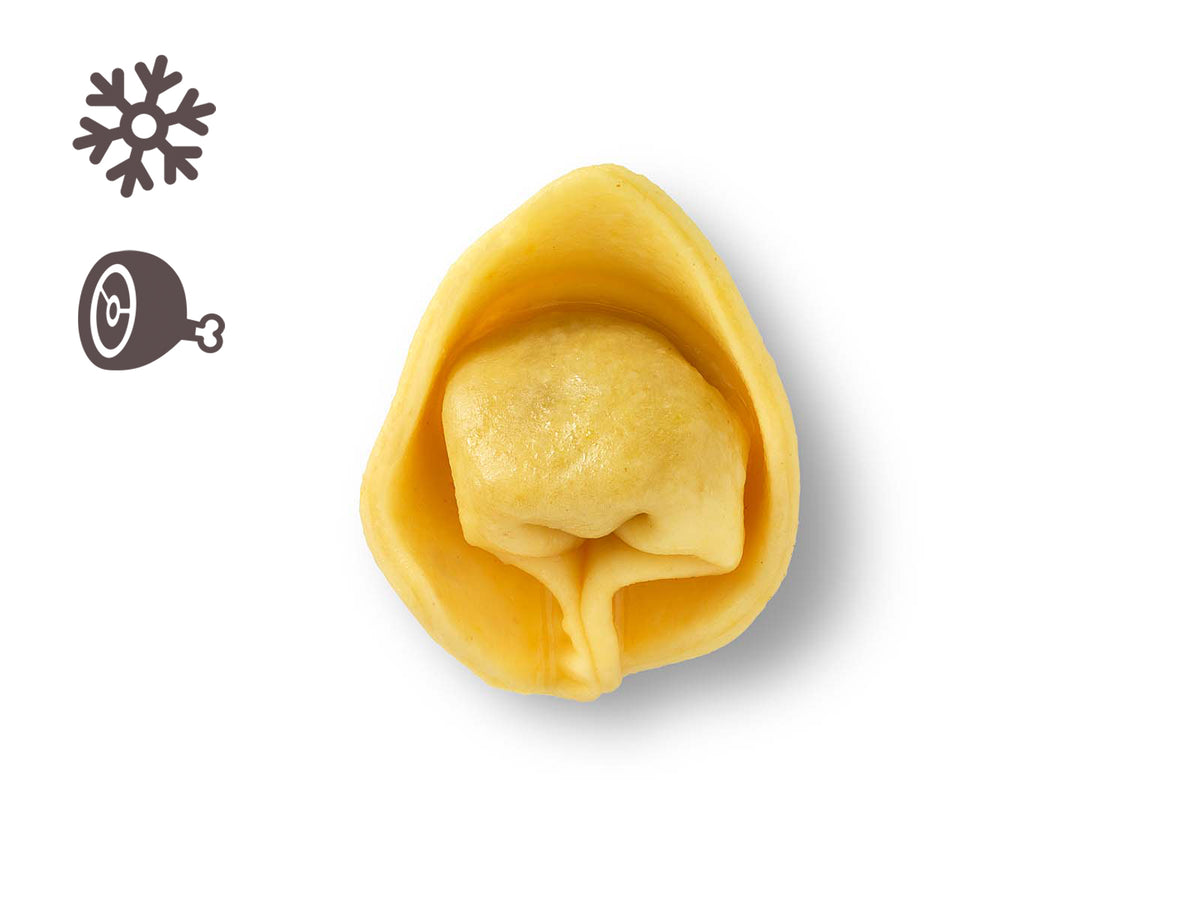 Tortelloni gelb mit Fleisch gefüllt