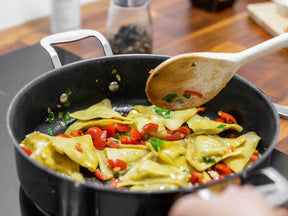 Gefüllte Triangoli Nudeln mit Basilikumpesto
